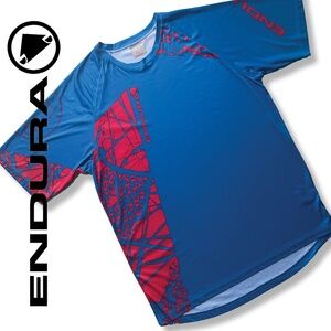 ENDURA Blue & Red cycling jersey | XLarge